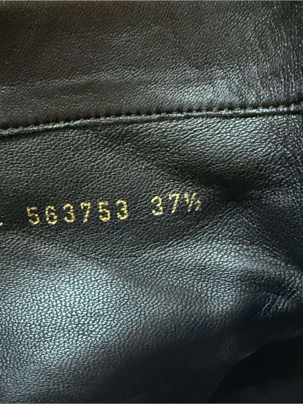 Saint Laurent Opyum 110 YSL Logo Heel Boots Black Leather 37.5 - Picture 13 of 13